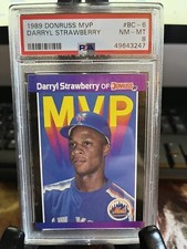 1989 Donruss MVP Darryl Strawberry BC-6 PSA 8 NM-MT