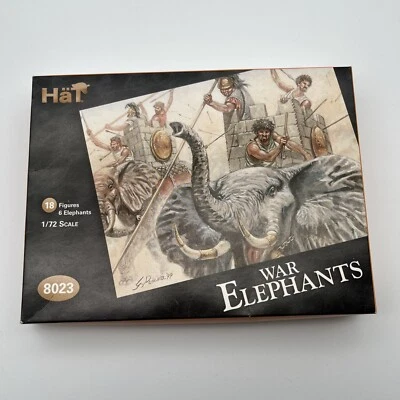 HäT 1:72 WAR ELEPHANTS #8023- 18 fIGUREN-6 ELEFANTEN; 1/72; NEU OVP - Bild 1 von 2