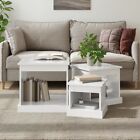 High Gloss White Set Of 3 Coffee Table Side End Tables Lounge Table , Uk