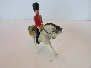 Vtg Cherilea Lead Soldier on Horseback White Horse England  H5 - Picture 1 of 5