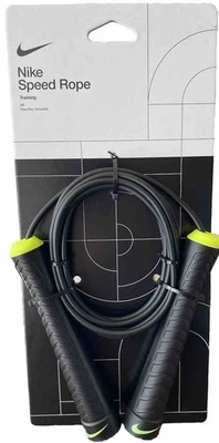 Nike Training Speed 9' Cuerda de Salto Longitud Ajustable Negro Volt Pro Gimnasio de Combate 9' Foto 1 de 4