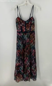 Allen Schwartz Multicolor Floral Spaghetti Strap A-Line Womens Dress Size 2 - Picture 1 of 4
