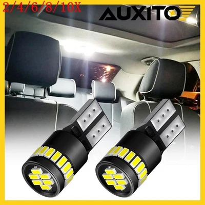 Bombilla coche t10 LED SIN ERRORES CANBUS XENÓN BLANCO W5W 501 BOMBILLA LATERAL 24H 2/10x Foto 1 de 4