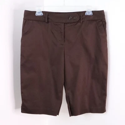 Worthington Women's 10 Chocolate Brown Stretch Knee-Length Bermuda Shorts - Image 1 of 4