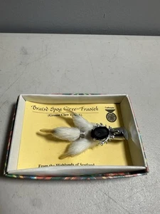 Scotland HALLMARKED STERLING SILVER GROUSE FOOT DEER HEAD PARMINGER BROOCH - Picture 1 of 5