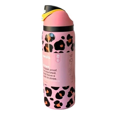 Owala Jungle Stroll Pink Leopard 32oz Stainless Steel FreeSip Water Bottle NEW - Image 1 of 4