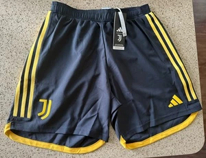 Juventus FC 23/24 Authentic Adidas Home Soccer Football Shorts NWT Medium Med M - Picture 1 of 8