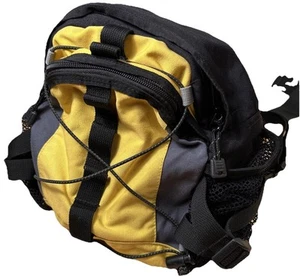 GAP Bauchtasche Gürteltasche gelb Wandern Vintage Mesh Seitentaschen Schultergurte - Bild 1 von 12