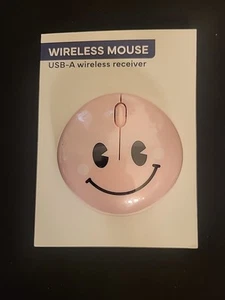 Target Bullseye's Smile Light Pink Vivitar Wireless Computer Mouse NEW IN PACK - Picture 1 of 2