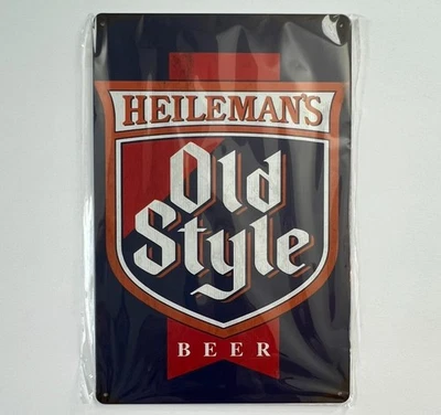 Heileman's Old Style Beer 8 x 12 Novelty Metal Sign Shrink-Wrapped New! - Image 1 of 2