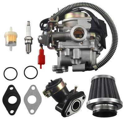 139QMB Carburetor for GY6 50cc 49CC 4 Stroke Scooter Taotao 18mm Intake Manifold — 第 1/4 张图片