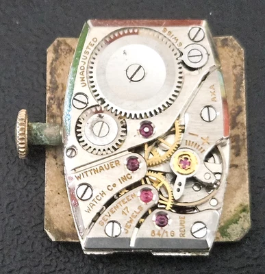 WITTNAUER 84/1G 17J Watch Movement BALANCE RUNS WHEN ROTATED  925 - Image 1 of 3