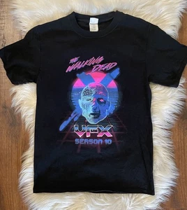 The Walking Dead Season 10 Cast & Crew T Shirt Sz SMALL VFX Dept. 80’s Retro - Picture 1 of 9