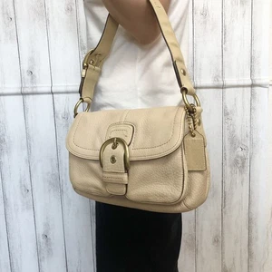 COACH 11842 SOHO Shoulder Bag Hand Bag Leather Beige Hobo Vintage from Japan - Picture 1 of 24