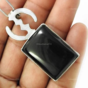 Colgante De Joyería Étnica Nueva De Ónix Con Engaste Artesanal De Plata 925 - Imagen 1 de 9