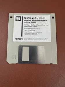Vintage Epson Stylus Color v2.01 Macintosh Printer Driver 3.5" Floppy Disc - Picture 1 of 1