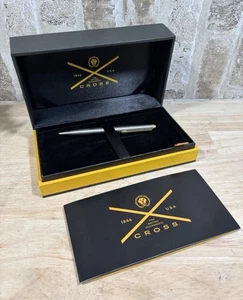 ⭐️Untested Vtg Parker Pen Cross Pen Pencil Silver + Gold⭐️W/ Box⭐️ - Picture 1 of 12