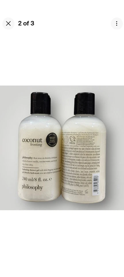 Philosophy Shower Gel 8 Oz. (Coconut Frosting)( Pack Of 2)