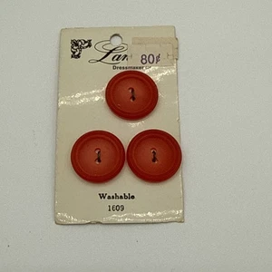 Vintage Lansing 1609 Two Hole Button New Old Stock Orange MCM Matte - Picture 1 of 4