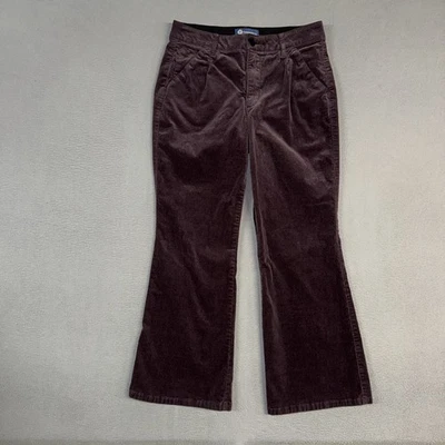 Democracy Corduroy Pants Women’s 12P Burgundy Purple Flared Ab Solution Stretch - Image 1 of 4