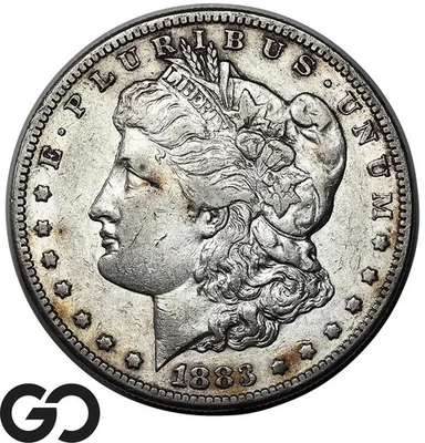 1883-S Morgan Silver Dollar Coin, Choice XF++ Better Date - Image 1 of 3