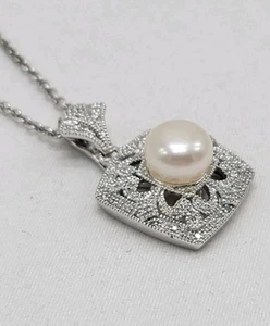 Collana di perle da sposa Demetrios nuova con scatola HSN gioielli - Foto 1 di 11