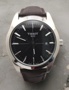 Orologio Tissot Gentleman T127.410.16.051.01 Quarzo Quadrante Nero/Cinturino Pelle - Foto 1 di 4