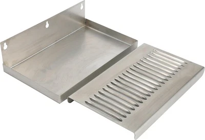10" x 6" Wall Mount Beer Drip Tray Stainless Steel for Home Brewing Kegerator - Image 1 of 4