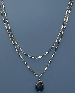 Vintage Rachel Reinhardt 2 Strang goldfarbene Halskette mit Verlängerung - Bild 1 von 4