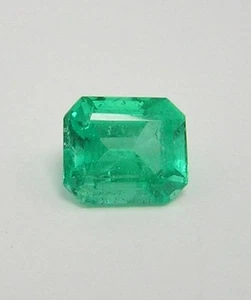 Colombian Natural Loose Emerald Square Shape 1.68 Cts Exotic Green Fine Muzo Min - Picture 1 of 7