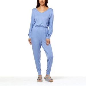 Mono azul de felpa francesa de lujo Chabert de encaje talla mediana nuevo - Imagen 1 de 2