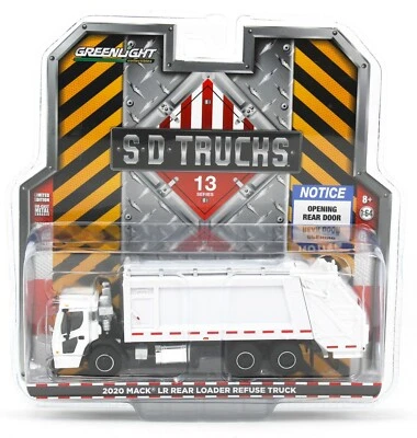 1: 64 绿灯 * SD 卡车 13 * 白色 Mack 拒绝后装载垃圾车 * 全新带盒 * — 第 1/2 张图片