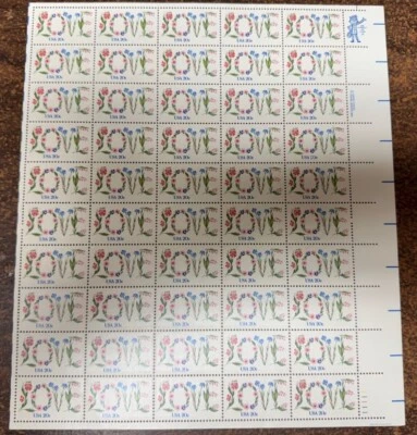 LOVE Flowers Wedding Invitation Genuine USPS Postage stamp sheet of 50 MINT 1951 - Image 1 of 2