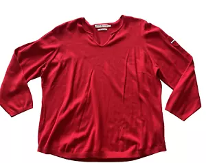 VTG Tommy Hilfiger Women's Size 3X Sweater Sleeve Pocket Long Sleeve Red - Picture 1 of 9