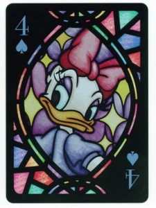 Daisy Duck 2021 Tenyo Disney Stained Glass Playing Card - NM - Picture 1 of 2