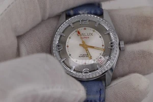 Reloj VIALUX "SUPER" 🇪🇬 | Estuche Dorado | Banda Azul Bebé | Piezas Suiza - Imagen 1 de 15