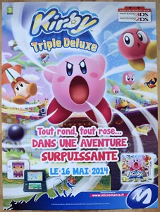 Póster promocional Kirby Triple Deluxe RARO 2DS 3DS - Imagen 1 de 1