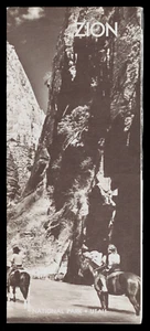 Folleto de viaje vintage del Parque Nacional Zion de Utah - Imagen 1 de 2