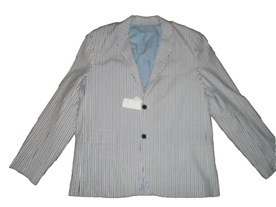 VINCE синий полоски хлопок платье BLAZER с подкладкой куртка спортивное пальто мужской размер XXL новый - Изображение 1 из 4