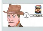 Hand Painted JOHN WAYNE, Movie Star, 1990 # 1 of 1 made, First Day of Issue