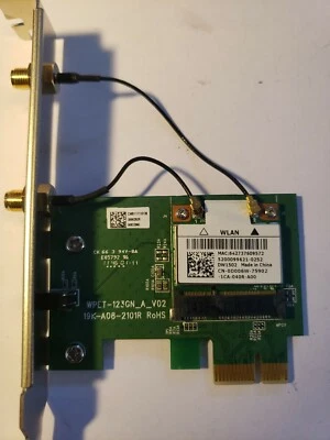 Dell WPET 123GN A V02 PCIe 19K A08 2101R WLAN Mini Card P/N: 056CGK - Image 1 of 3