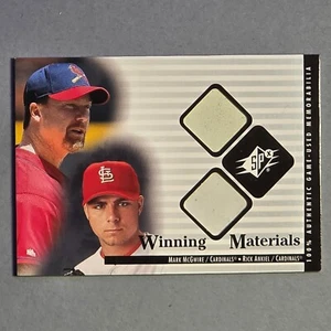2000 SPx Winning Materials - Mark McGwire & Rick Ankiel RC, Base Relic Cardinals - Picture 1 of 1