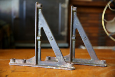 Vintage Cast Iron Industrial Shelf Brackets Architectural salvage set pair