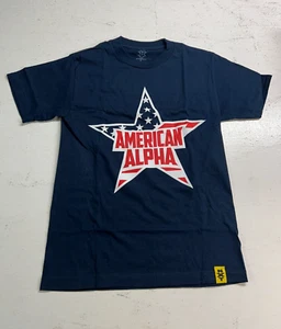 NWOT WWE NXT American Alpha Ready Willing And Gable T-Shirt Size Small Navy Blue - Picture 1 of 8