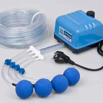 AquaForte V-10 Belüfter komplett Set, Teich Aquarium Hailea Belüftungsset Koi