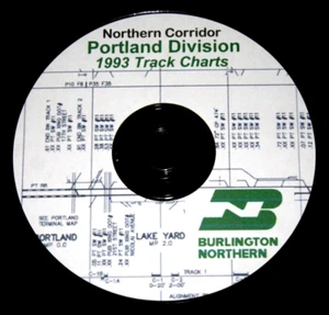 Burlington Northern 1993 Portland Division Track Charts PDF-Seiten auf DVD - Bild 1 von 7