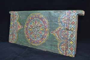 Vintage Holz geschnitzt marokkanischer Stamm Berber Türverkleidung geometrisch handbemalt - Bild 1 von 9
