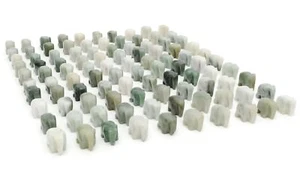 10 sculture elefante giada birmana animali fortunati solidi originali pietre preziose Myanmar - Foto 1 di 1