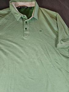 Polo Travis Mathew uomo 2XL verde manica corta golf polo casual - Foto 1 di 7