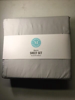 Juego de sábanas de microfibra 100 % poliéster Martha Stewart 6 piezas QUEEN - gris. NUEVO Foto 1 de 4
